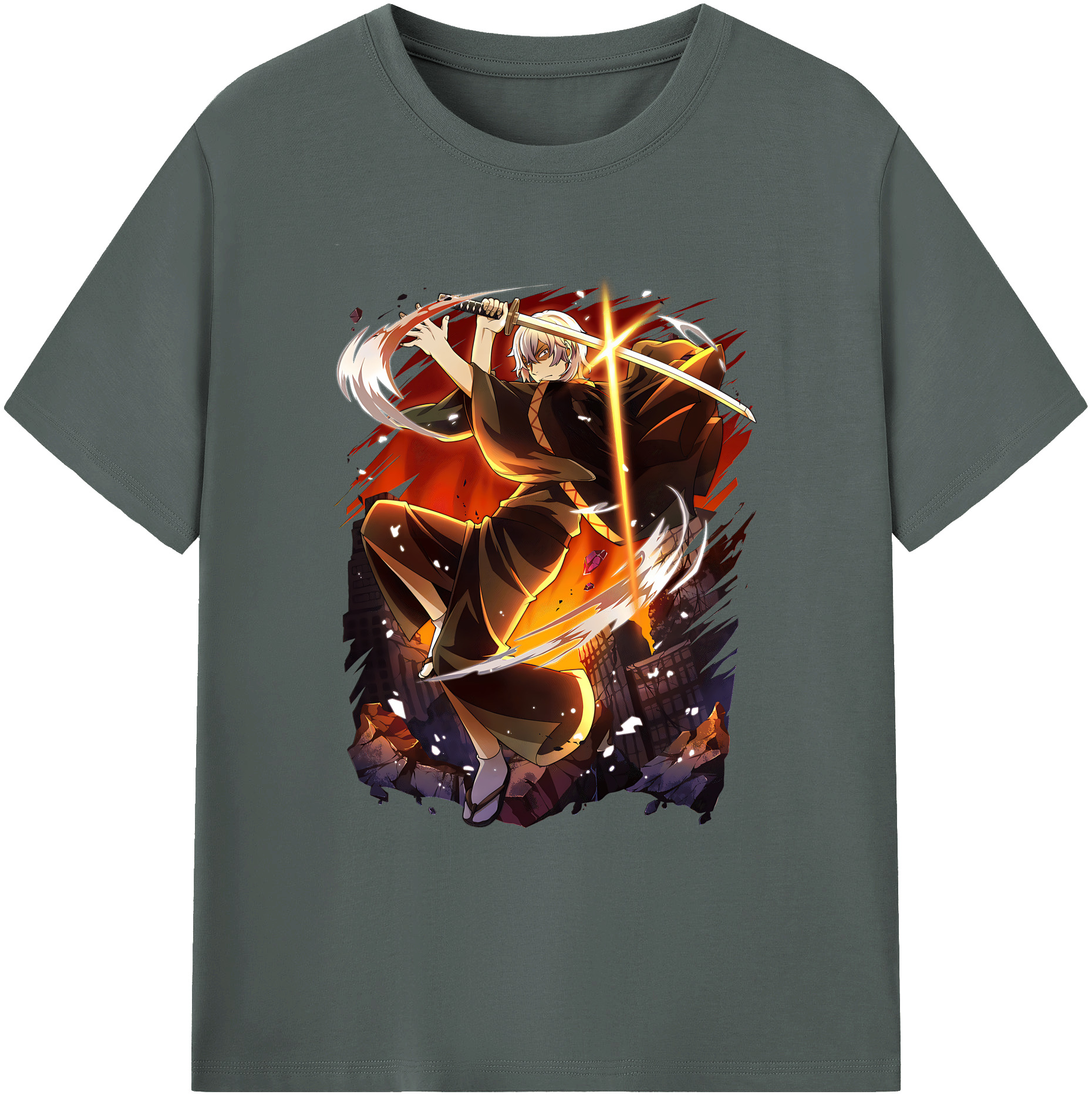 （画像用） 文豪ストレイドッグス Bungo Stray Dogs 綿100％ メンズ半袖Tシャツ｜肌触りやわらか＆通気性
